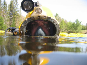 East Dive Ltd. diver repairing underwater pipeline.